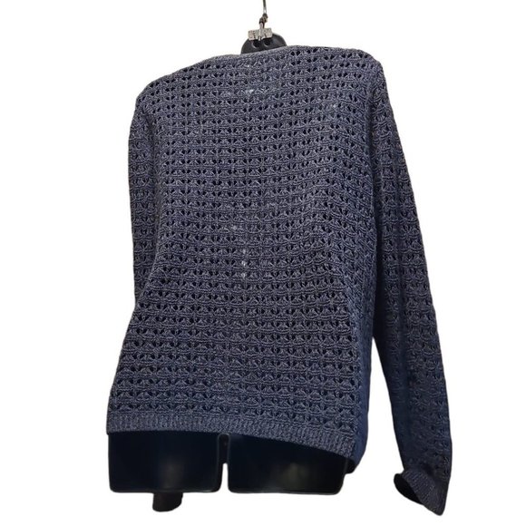 dkny Jeans Knitted Long Sleeved button up Sweater loose fit Cardigan V necklin - Picture 2 of 5